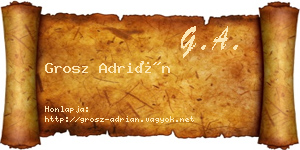 Grosz Adrián névjegykártya